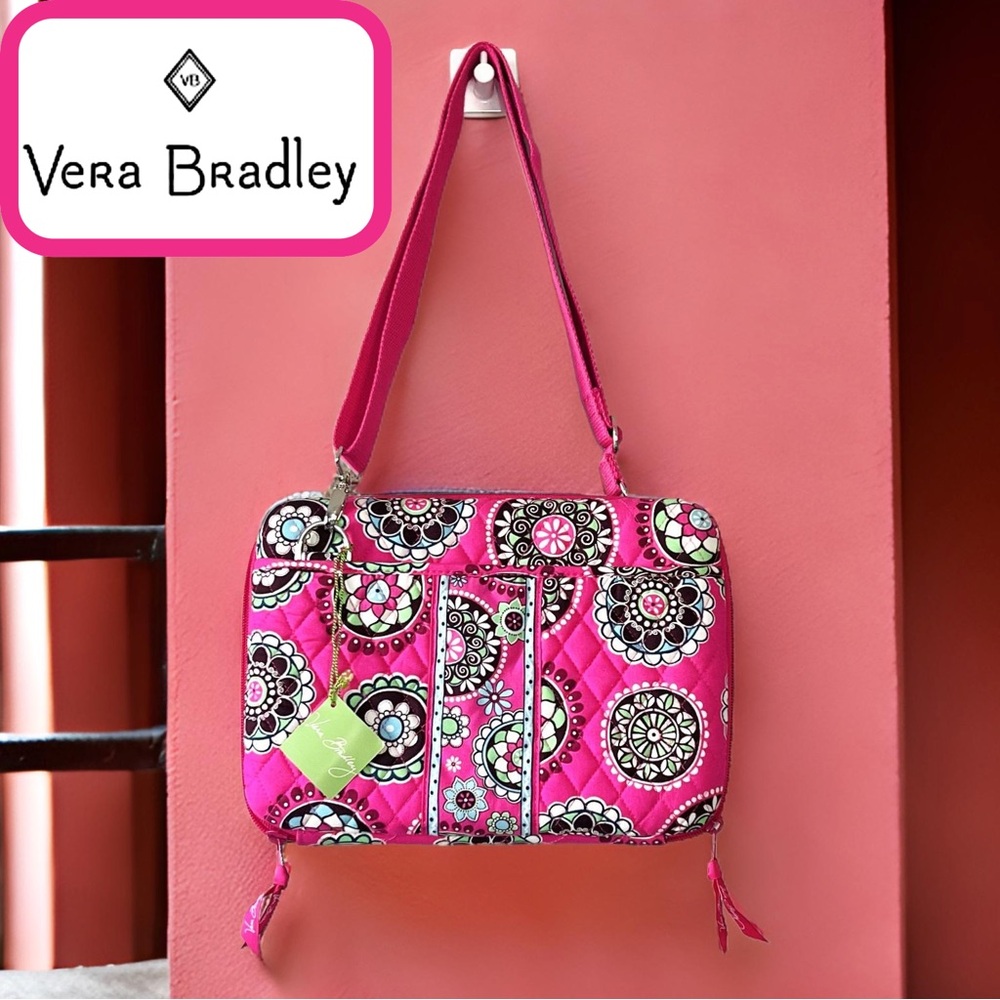 Vera Bradley Pink Quilted Crossbody with Floral Medallion Print